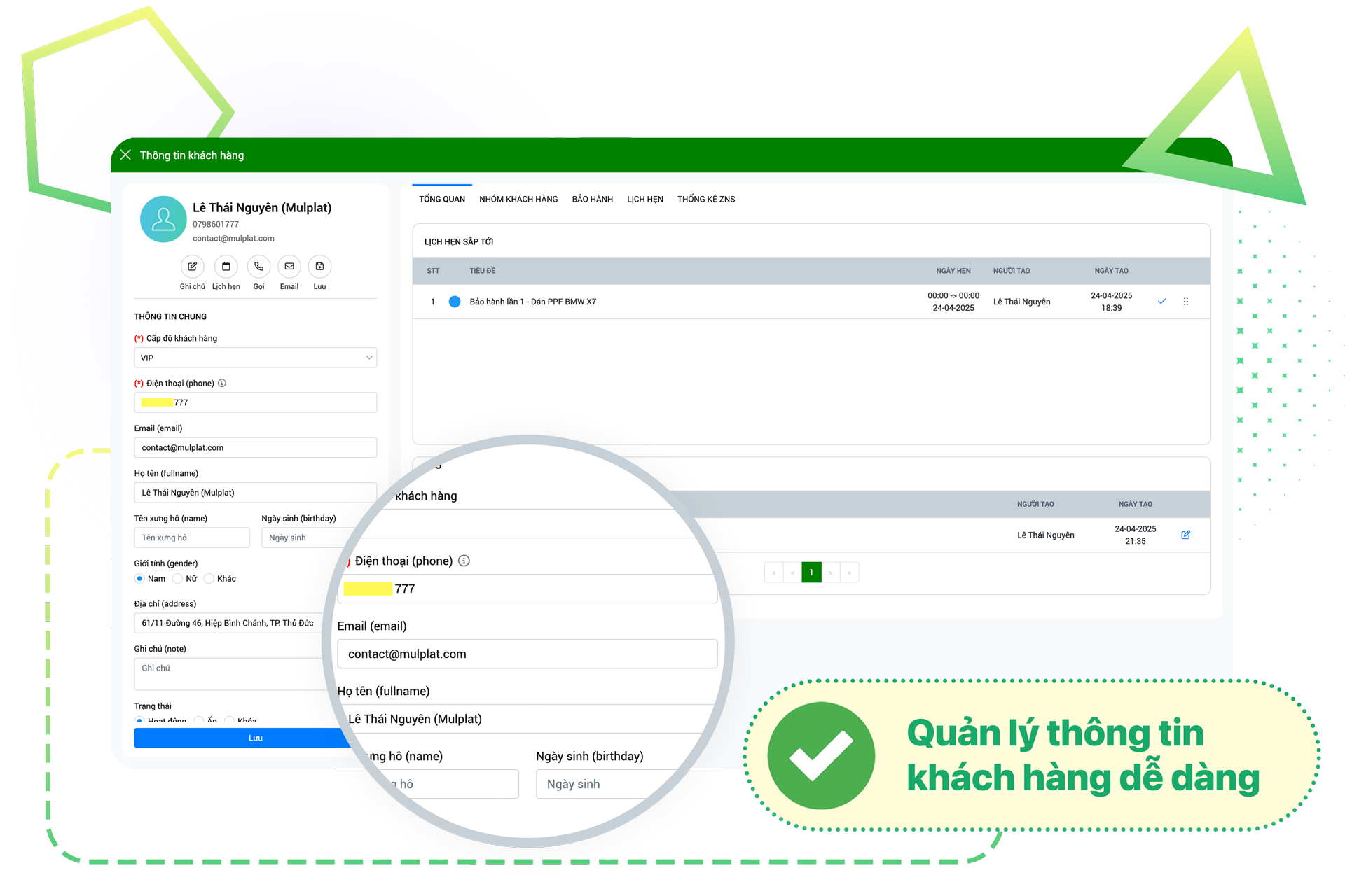 Thông tin khách hàng