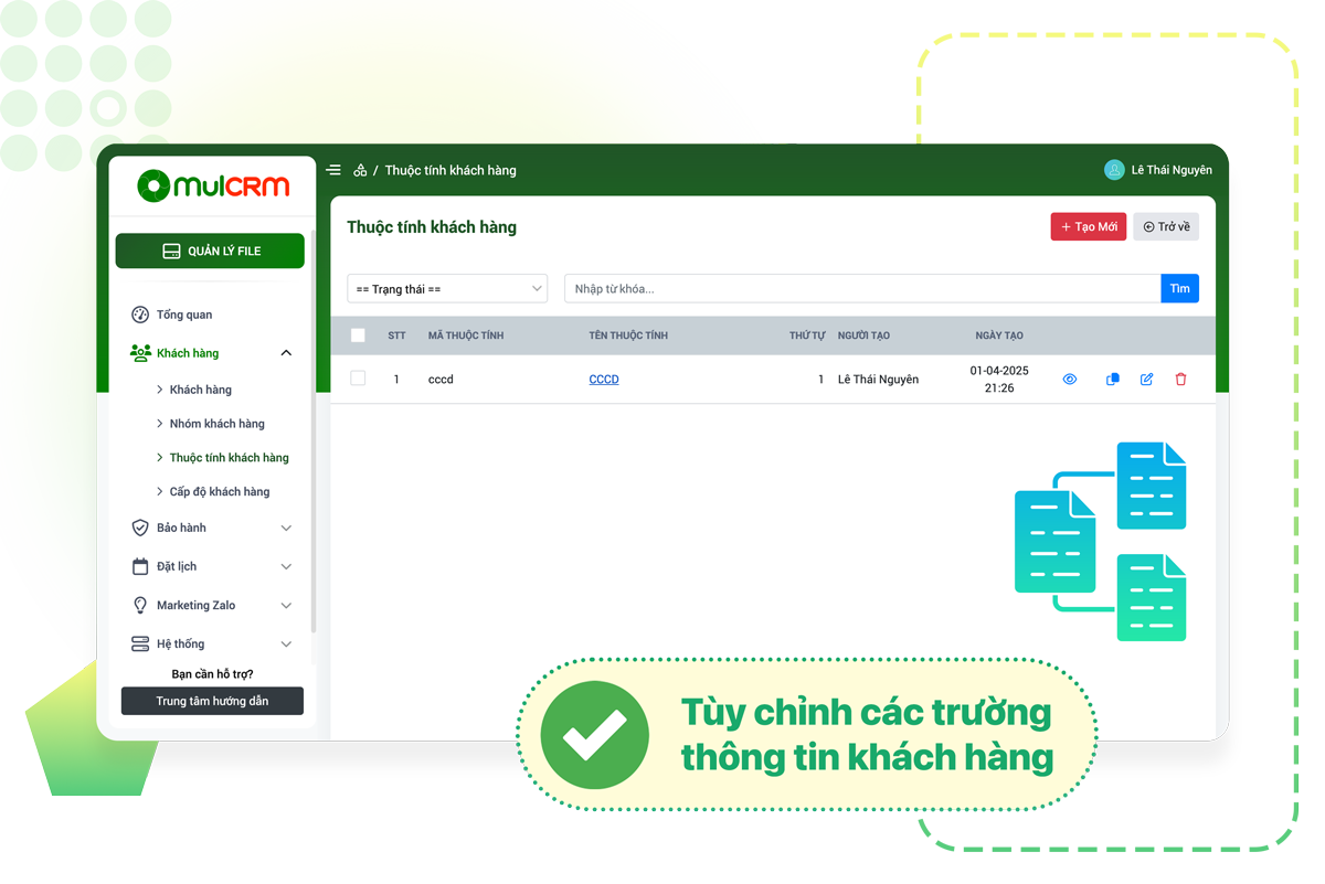 Thuộc tính khách hàng