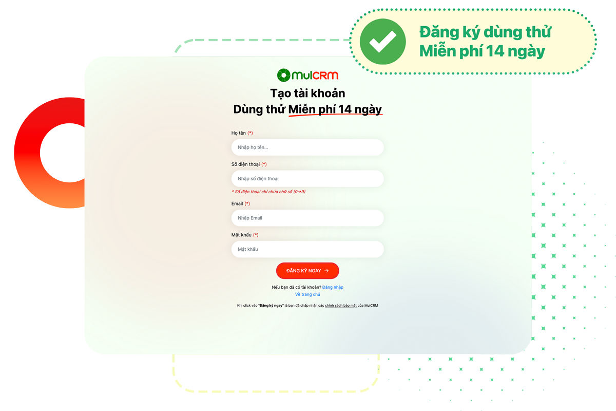 Đăng ký tài khoản MulCRM