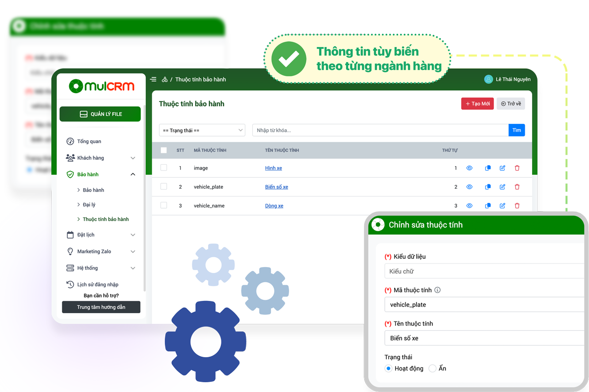 Thuộc tính bảo hành