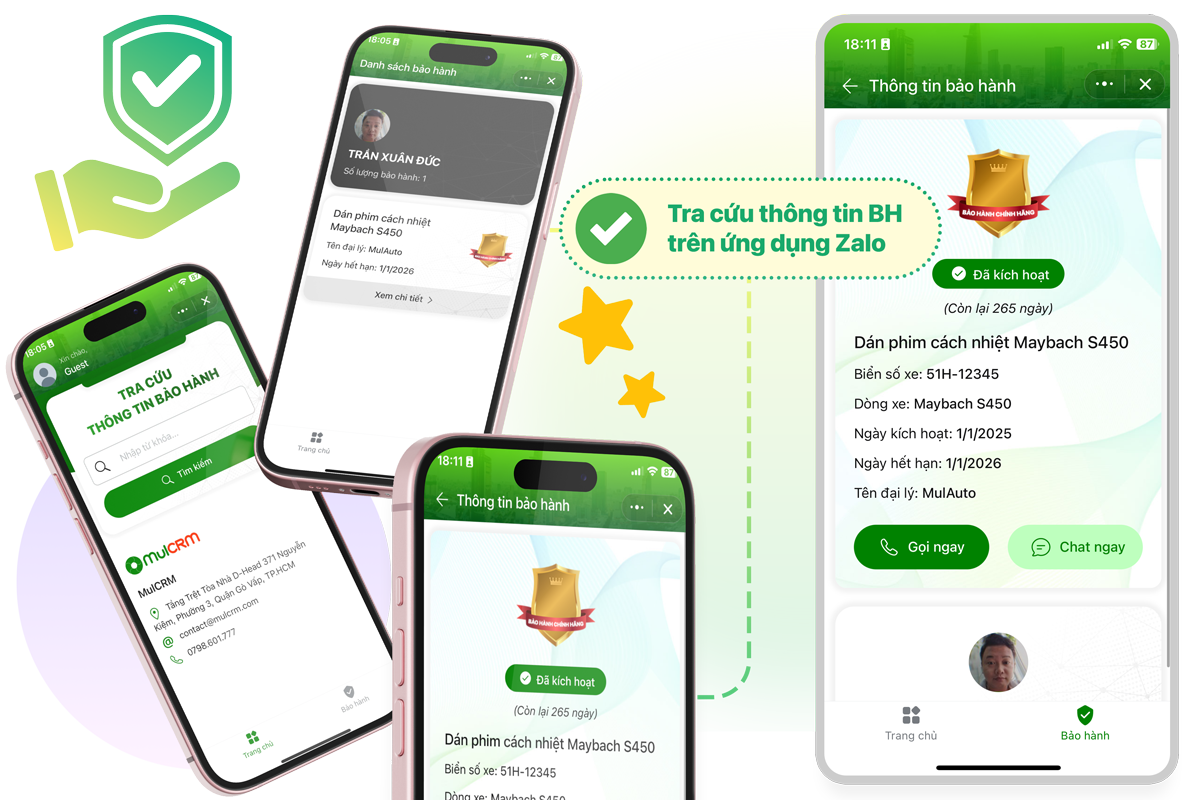 Tra cứu bảo hành trên Zalo